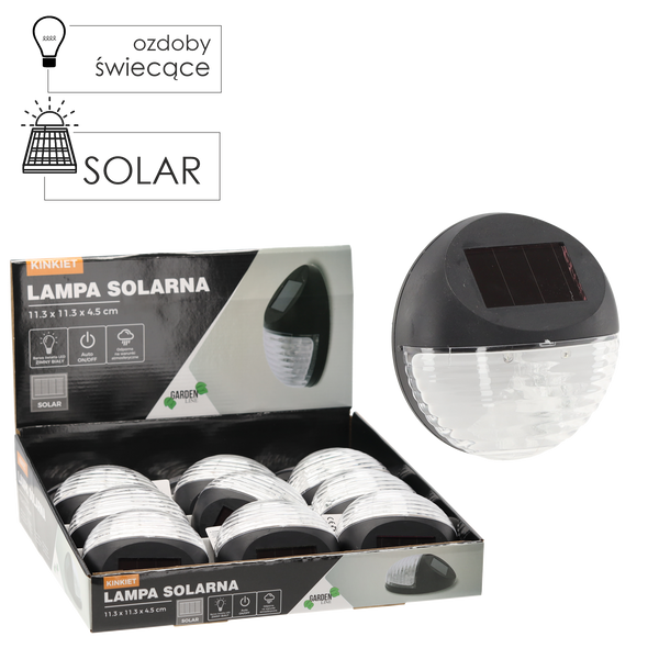 KINKIET SOLARNY 11,3 x 11,3 x 4,5 CM disp.12szt *0694