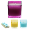 SET DE 3 CANDLE DECORATIVE CITRONELLA "ELIS" 5 X 5 CM MIX CULOARE *7447