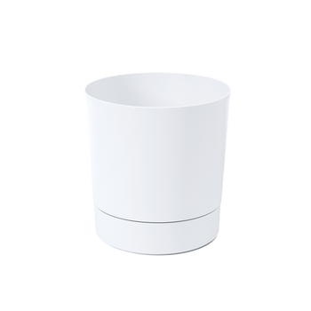 POT WITH SAUCER AURA 175-WHITE*51236