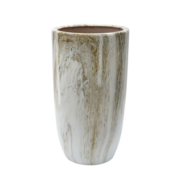 OSŁONKA CERAMICZNA NA DONICZKĘ 40 x 40 x 74 CM EFEKT MARMURU *5757