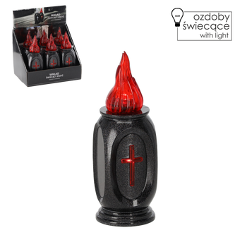 LED VASO LUMINOS CRUCE GRANIT+ROSU*2334