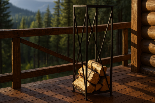 LOG HOLDER BLACK L13,5"