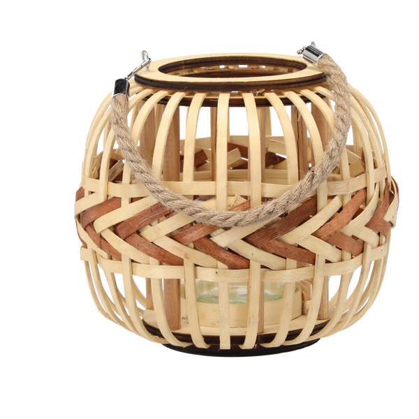 LAMPION DIN LEMN H 20 CM ROTUND *3315