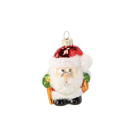 GLASS ORNAMENT - MINIATURE SANTA 6,3 x 4,6 x 8 CM