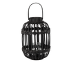ČIERNY LAMPIÓN H 38/51 CM S SKLENENOU VNÚTROM *3230