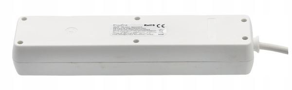 EXTENSION CORD POWER STRIP WITH SWITCH 4 SOCKETS 5 M WHITE