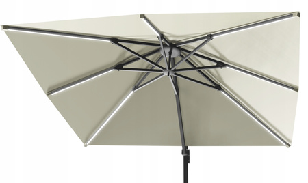 GARDEN UMBRELLA "ROMA" 3 X 3 M BEIGE WITH COVER