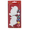 SET DE 6 ORNAMENTE DE Crăciun 10 CM PENTRU ÎNDEPĂRTARE "FA -L TU" CU 6 CULORI ȘI PENSUL MIX 6 MODELE *8969