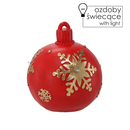 FIGURKA - ČERVENÁ LED OZDOBNÁ KULIČKA 16,5 CM *1488