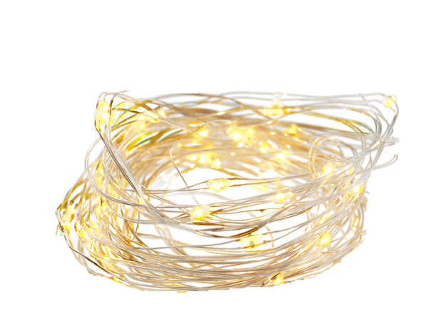 DECORATIVE LIGHT WIRE WITH 40 LED LIGHTS BATTERY-POWERED