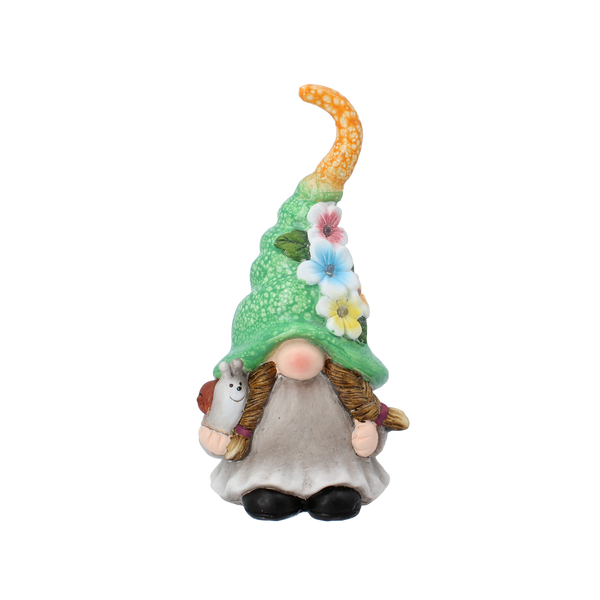 GARDEN FIGURINE – GNOME BOY / GIRL 11,5 X 9,6 X 23 CM LED pack=2 pcs