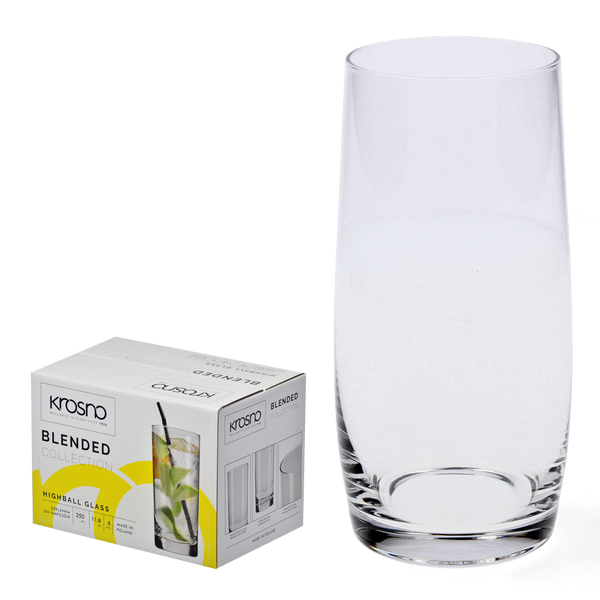 SET OF 6 PIECES OF BLENDED LONG DRINK GLASSES 350 ML HIGH