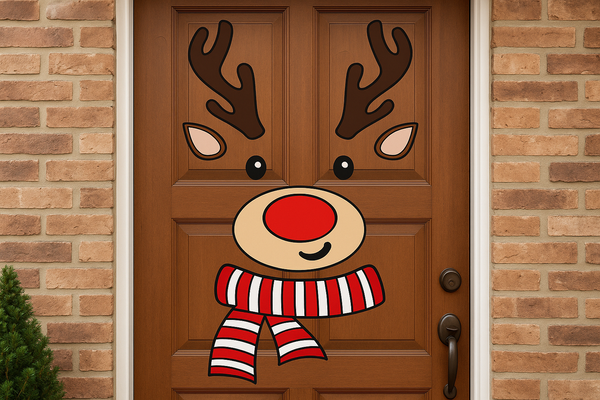 CHRISTMAS DOOR DECORATION - DIY CHRISTMAS TREE/SANTA CLAUS/REINDEER