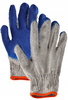 SET OF 10 GARDEN GLOVES RED/BLUE LATEX COATED