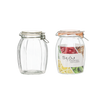 JAR 0.8L WITH GLASS LID AND MECHANICAL CLASP