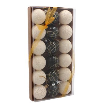 SET OF 18 CHRISTMAS BAUBLES 5 CM