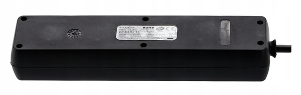 Predlžovací bod s vypínačom 4 zásuvky 1,5 m čierny *8626