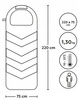 TOURIST SLEEPING BAG 220 x 75 CM MIX COLOR