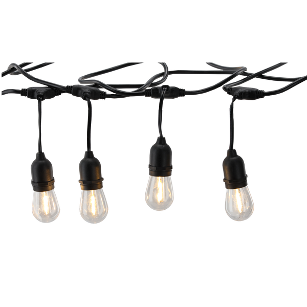 ZÁHRADNÁ GIRLANDA 230 V DĹŽKA 3 + 17 M FILAME 20 LED TEPLÁ BIELA S DRŽIAKMI *1250