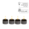 SET DE 4 LAMPI SOLARE TEALIGHT 4 X 2,5 CM/5 CM *9445