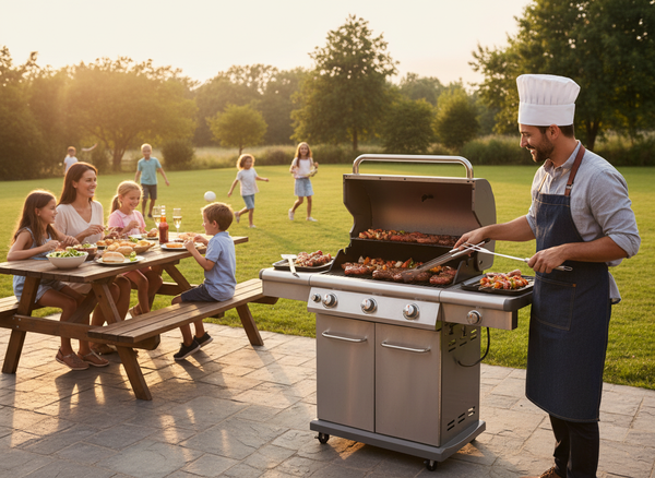 KPL. 3 AKCESORIÓW DO GRILLA W ETUI ŁOPATKA/WIDELEC/SZCZYPCE opak=6kpl