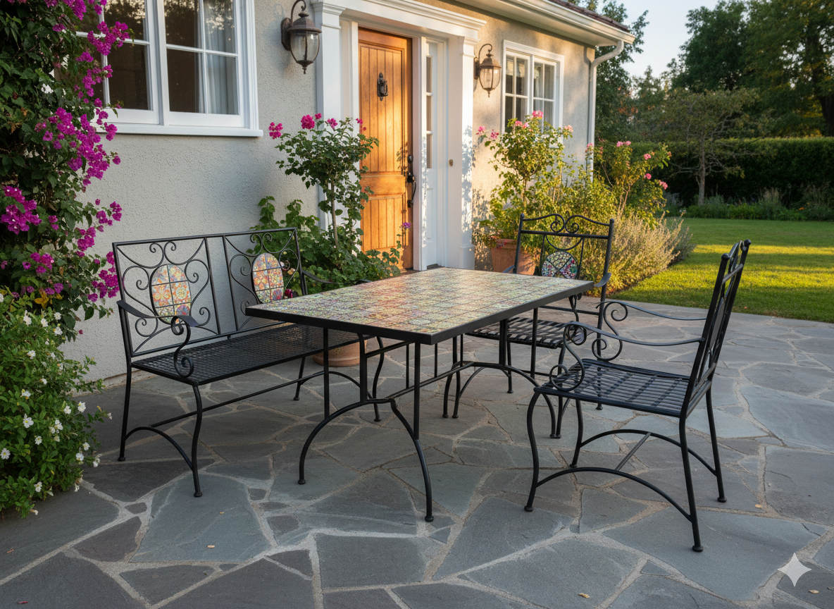 STOLIK OGRODOWY MOZAIKOWY 150 x 80 x 74 CM PROSTOKĄTNY pol_pl_STOLIK-OGRODOWY-MOZAIKOWY-150-x-80-x-74-CM-PROSTOKATNY-8130-9024_5