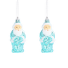 SET OF 2 CHRISTMAS TREE DECORATIONS SANTA WITH GIFT BAG