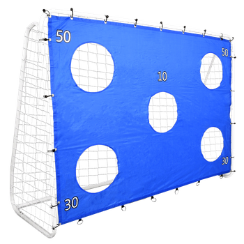 Soccer goal with target cloth