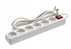 EXTENSION CORD POWER STRIP WITH SWITCH 6 SOCKETS 3 M WHITE