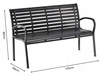 ŁAWKA DO OGRODU 125 x 60 x 80 CIEMNA *5842