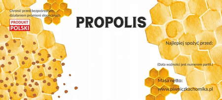 KPL. 100 ETIKETY PROPOLIS 116 x 50 MM *8337
