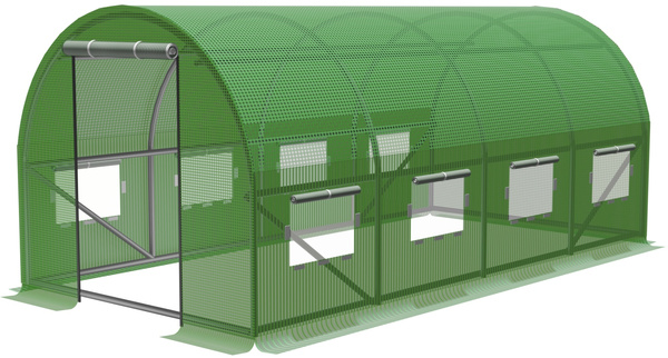 TUNEL FOLIOWY OGRODOWY 4 SEGMENTOWY ZIELONY  6 x 3 x 2 M