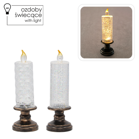 LED SVIEČKA 7,1 x 7,1 x 21,1 CM MIX VZOROV *2560