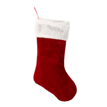 CHRISTMAS STOCKING 47 CM RED-AND-WHITE