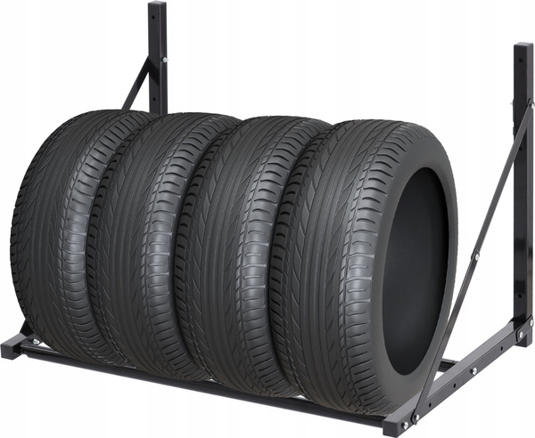 WISZĄCY REGAŁ NA OPONY UDŹWIG DO 100 KG 56 x 50 x 80-120 CM *5196