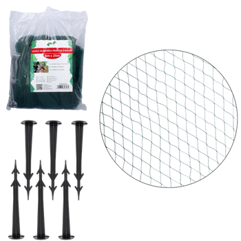 Protective mesh against birds MONO+MONO 8 X 20 M + 16 pins (15 g/m2)