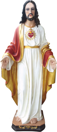 FIGÚRA SRDCE PÁNA JEŽIŠA 122 CM SKLENENÉ OČI *4589