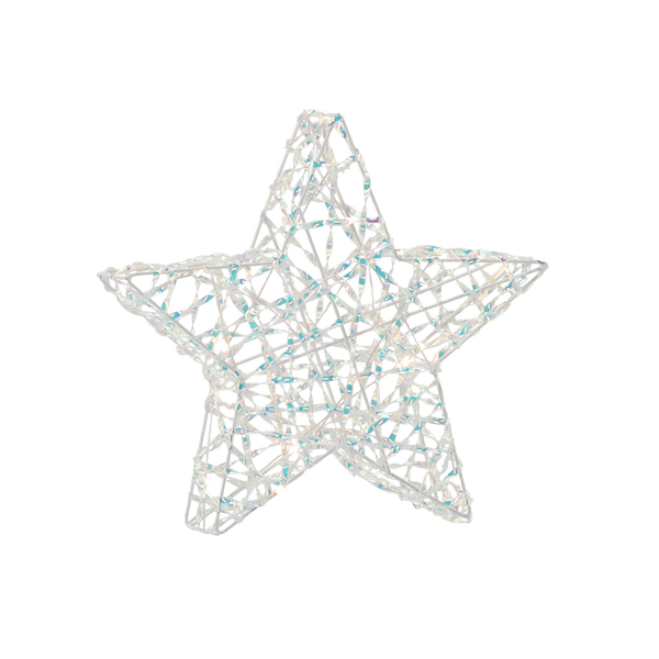 VÁNOČNÍ DEKORACE - LED HVĚZDA 30 CM IRIZUJÍCÍ *6345