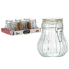 GLASS STORAGE JAR WITH GLASS LID 270ML