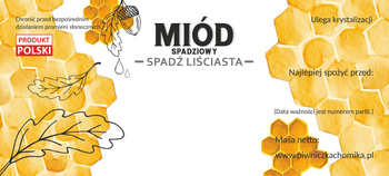 Sada 100 štítkov med spadový - spadáč listnatý 116 x 50 mm *8313