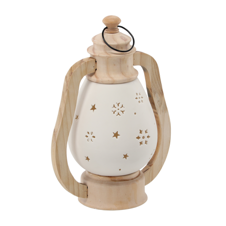 FIGURĂ BOCAȘĂ - LAMPA CERAMICĂ 17,3 X 11,2 X 23,5 CM LED ambalaj=2buc *1322