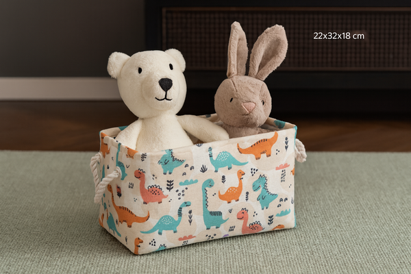 RECTANGULAR BASKET DINOSAURS SIZE S