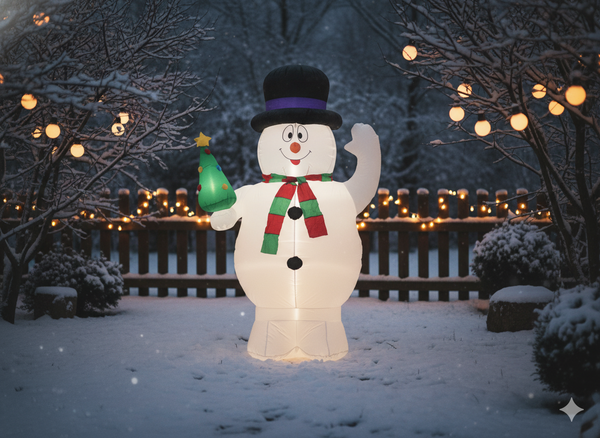 INFLATABLE SNOWMAN LED 240 CM