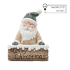 FIGURKA BOŻONAR. - MIKOŁAJ "MERRY CHRISTMAS" 30 X 19 X 37 CM LED *1148