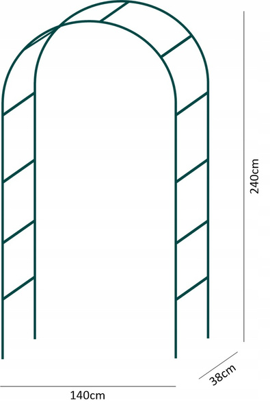 ZÁHRADNÁ PERGOLA 140 x 38 x 240 CM (+ UKOTVENIA) *3214