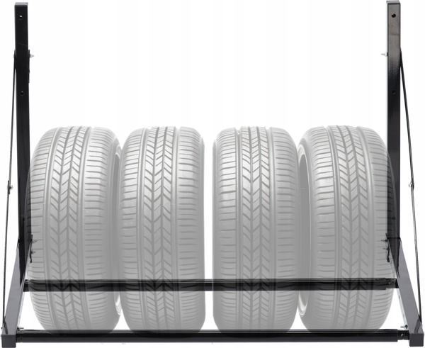WISZĄCY REGAŁ NA OPONY UDŹWIG DO 100 KG 56 x 50 x 80-120 CM *5196