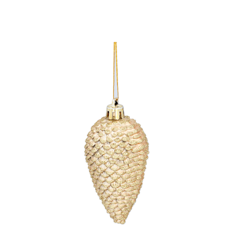 SADA 4 VÁNOČNÝCH OZDÔB - ŠIŠKY 9 CM ČERVENÉ, STRIEBORNÉ, ZLATÉ, HNEDÉ *9747