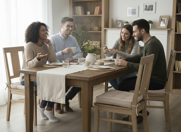 PODUSZKA NA KRZESŁO 40 x 40 x 6 CM NATURALNA