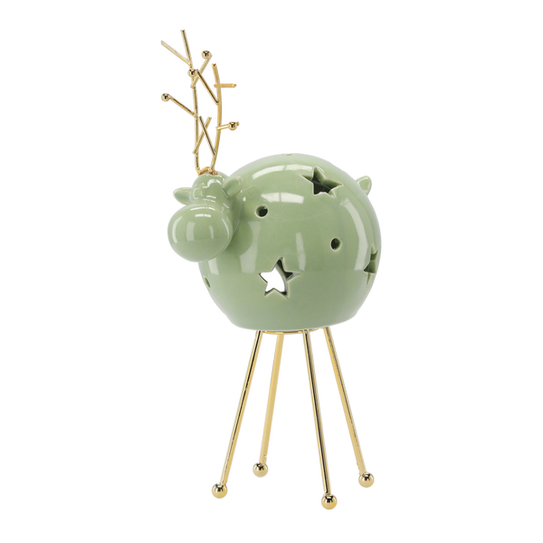 FIGURĂ BOJONÁR - RENIFER STĂNDUC PE TEALIGHT 27,3 CM ambalaj=1buc *1283