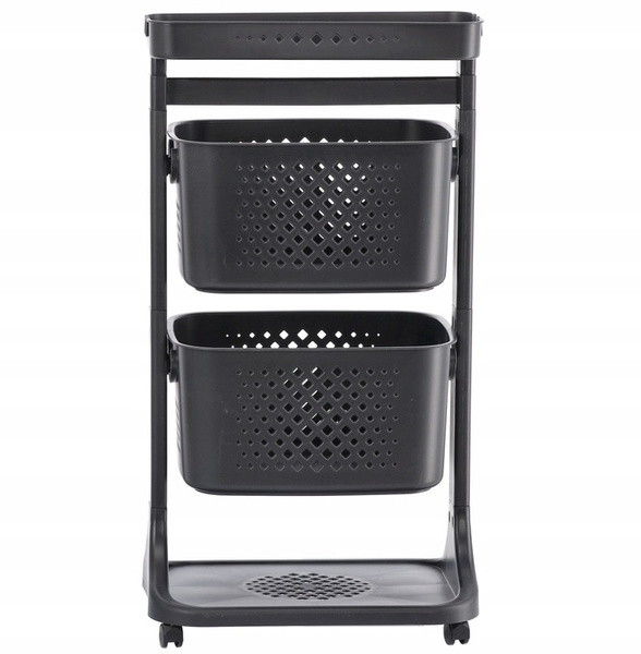 STOJAK PLASTIKOWY Z DWOMA KOSZAMI *7475